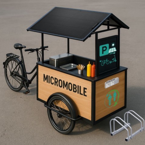 Station solaire recharge vélo strottinette